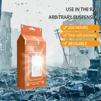 Salt Water Lamp Portable Versatile Lighting Mode Long Lasting Brightness LED Salt Water Light for Camping Hiking 1