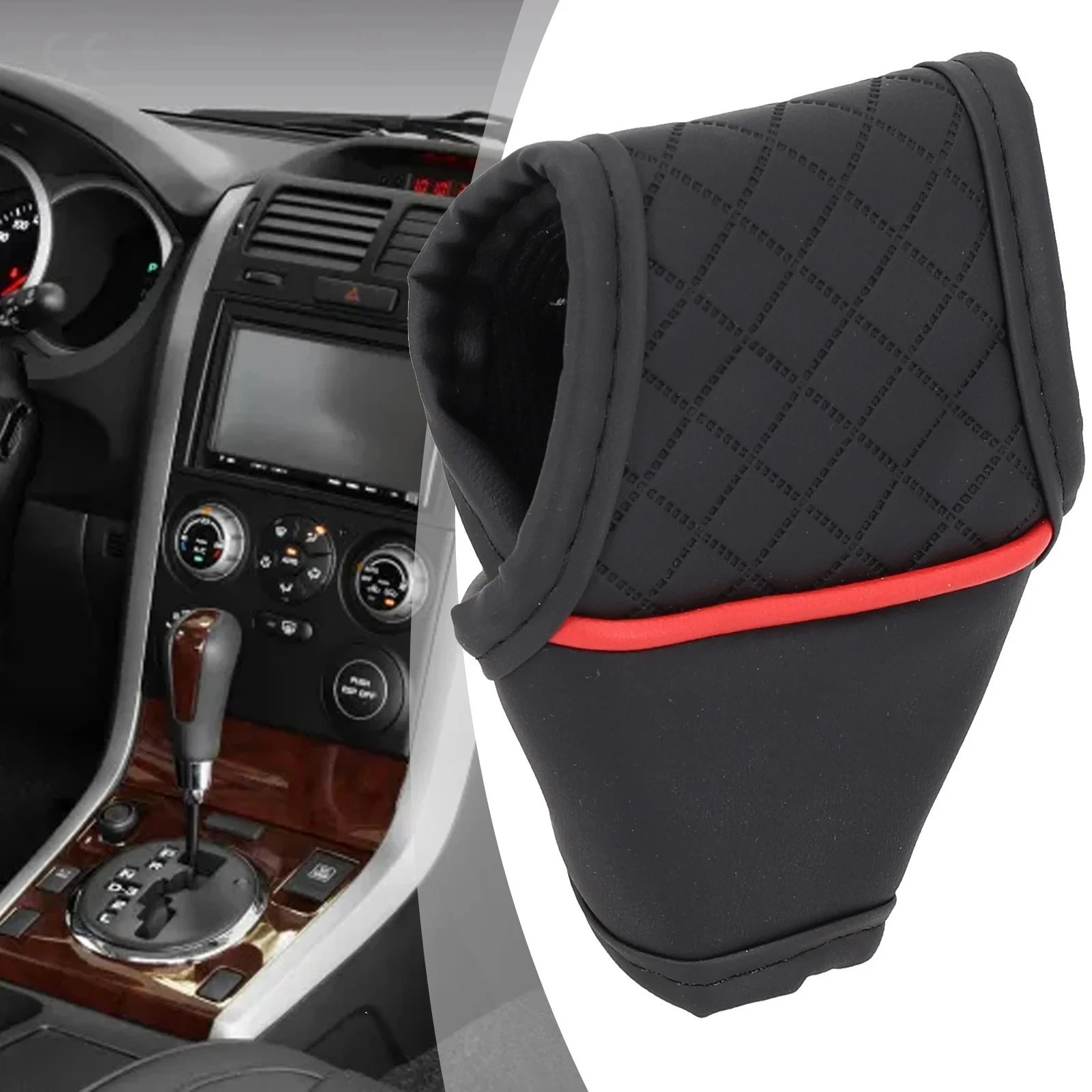 Universal Car Gear Shift Cover PU Leather NonSlip Dustproof Shifter Knob Protector Gear Lever Interior Accessories Boot