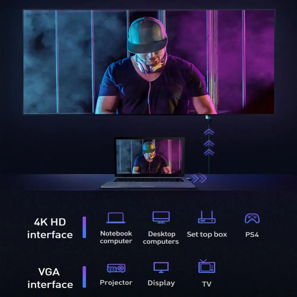 RYRA-HDMI ȣȯ ̺, VGA 1080P HDMI Male-VGA Male  ̺ HDMI- TV Ϳ VGA ڵ ȣȯ