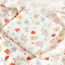 Soft Breathable Cotton Muslin Baby Swaddle Blanket with Cute Cartoon Print (Style 2)