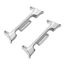 Premium Stainless Steel 22mm Metal Watch Connectors (1 Pair) - 22mm (1 Pair Silver)
