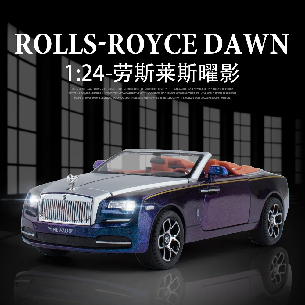 

1:24 Rolls Royce DAWN High Simulation Diecast Metal Alloy Model car Sound Light Pull Back Collection Kids Toy Gifts