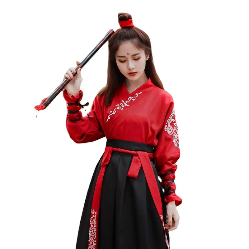 

Tang Dynasty Ancient Costumes Hanfu Dress Chinese Folk Dance Clothes Classical Swordsman Clothing Traditional Fairy Cosplay