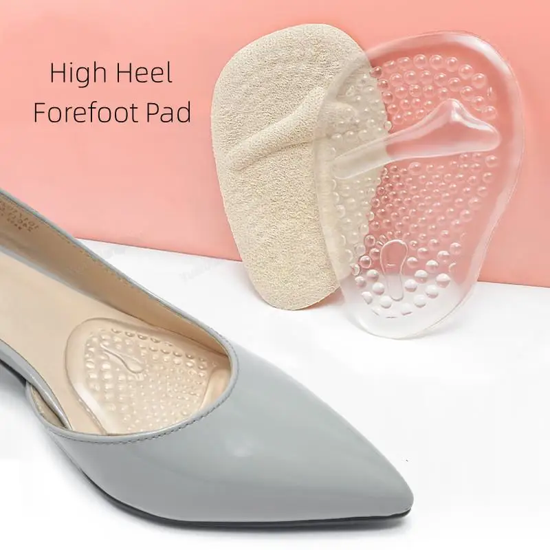 Silicone Shoe Insoles gel Women Forefoot Pads Plantar Fasciitis Relief Comfortable Foot Pads Shock Absorption Foot care
