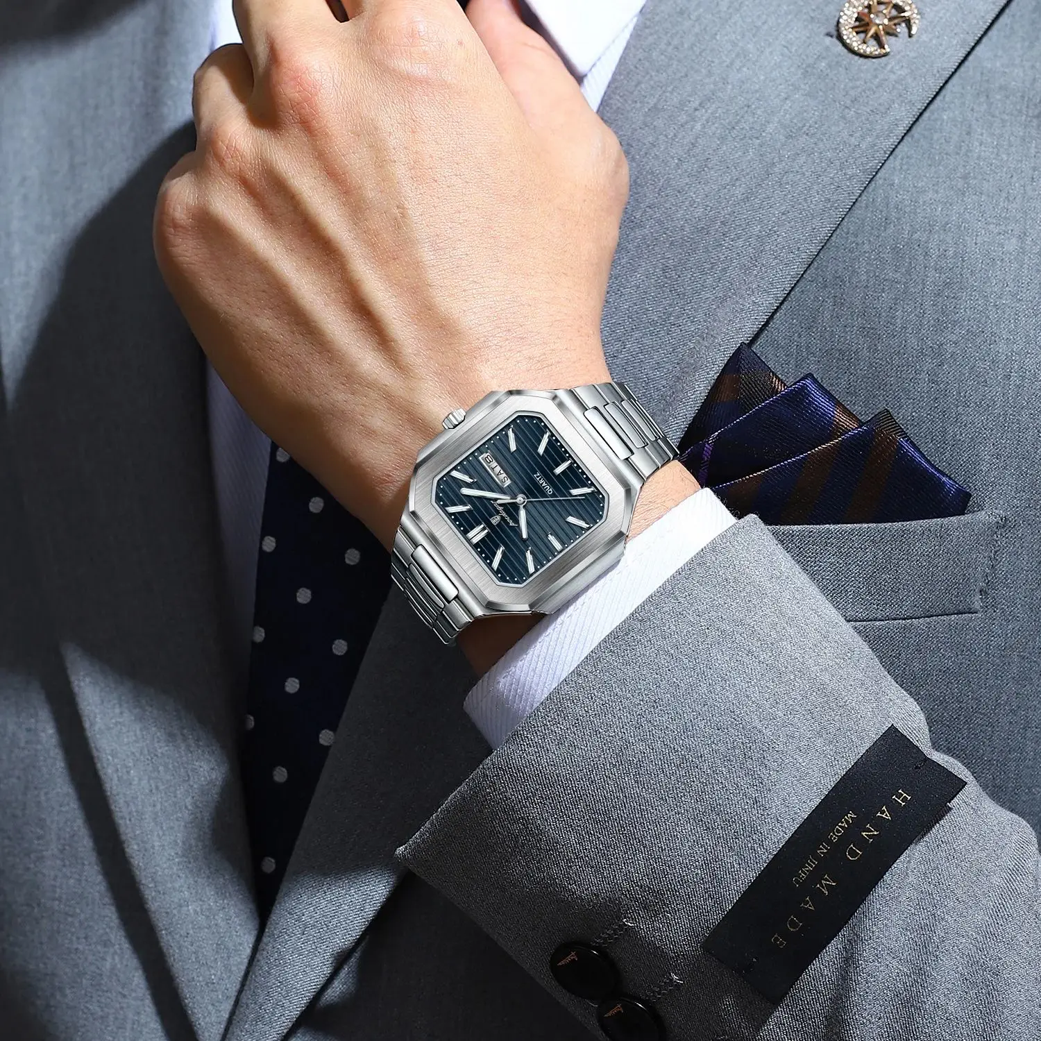 ساعة اليد مقاوم للماء مضيئة عصرية POEDAGAR