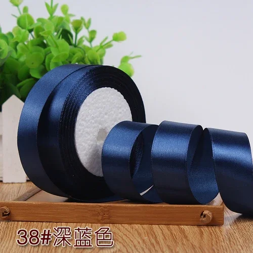 Silk Satin Ribbon for Gift Wrapping and DIY Crafts - 2.5cm, 25 Yards