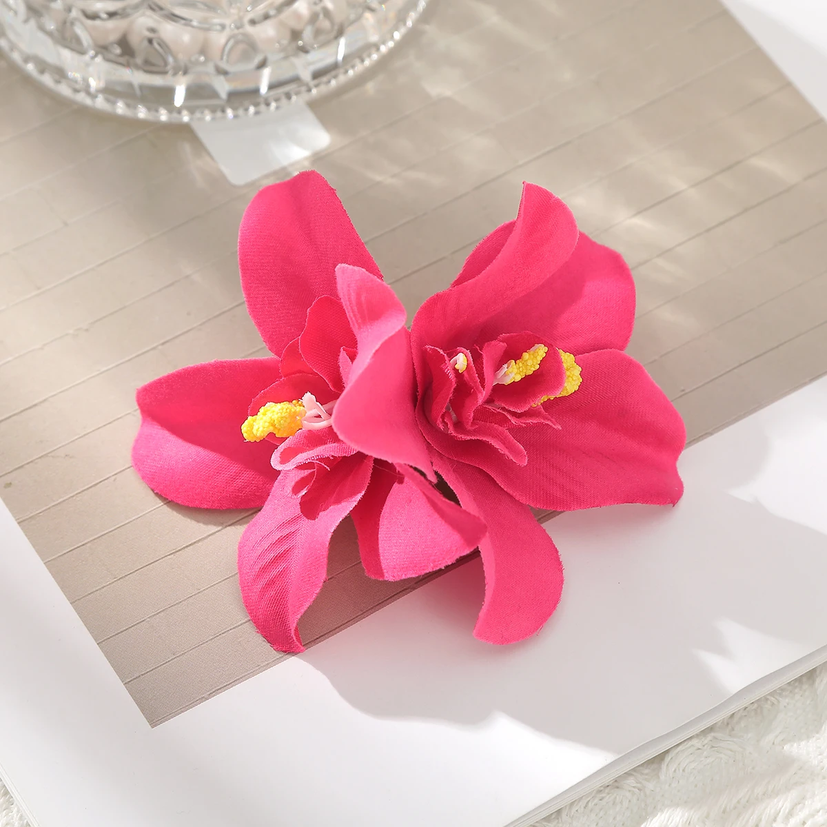 Hawaii Flowers Hairpin Simulated Orchid  Hair Clips Bohemia Bridal Hair Clips Hairpins Barrette For Wedding Hair Accessories