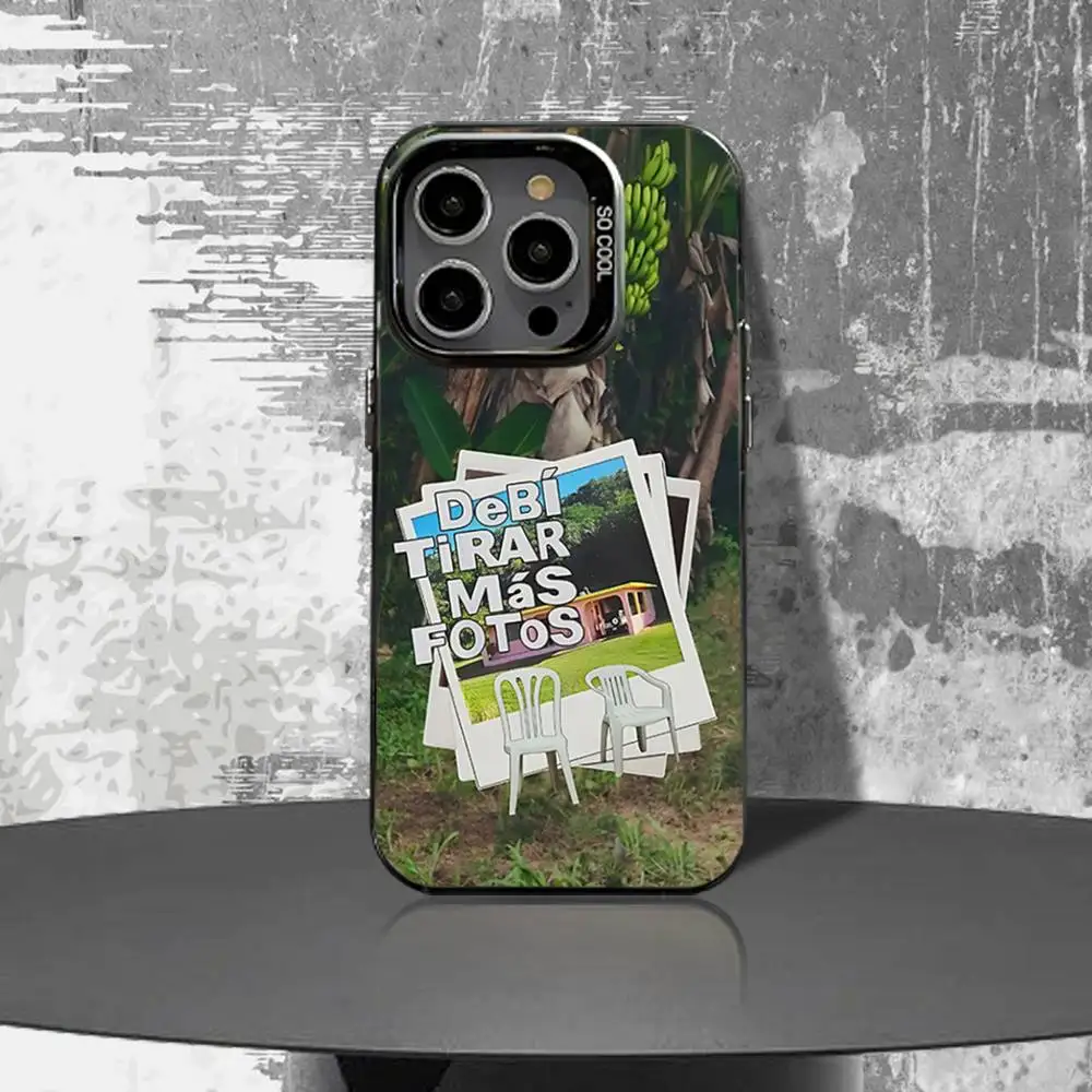 Sleek Black Matte Shockproof Phone Case with Bad Bunny Design