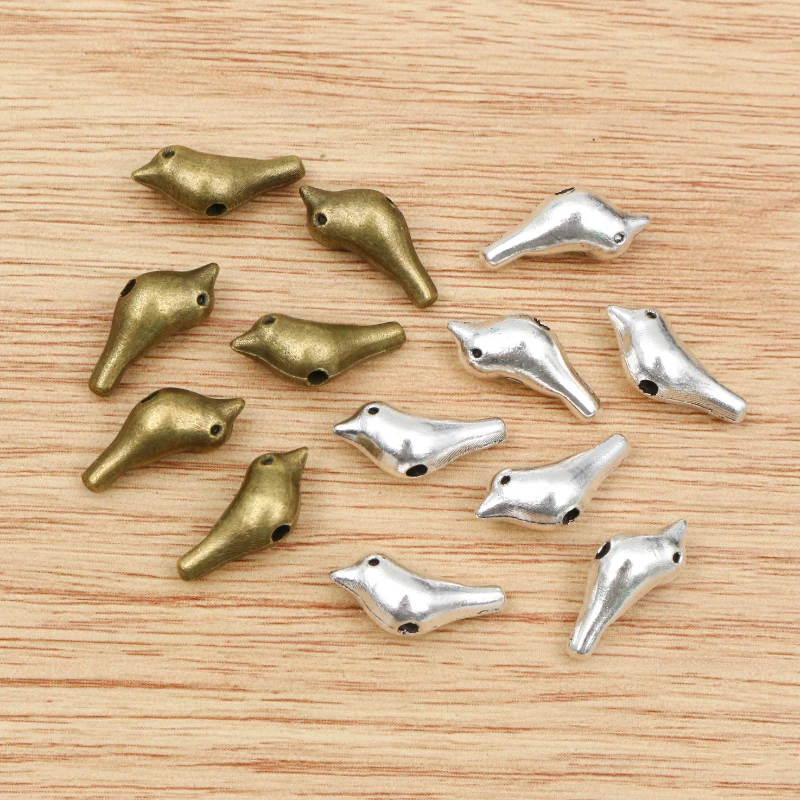 20pcs 16x7x6mm Antike Silber Überzogene Bronze Vogel Handgemachte Charme Anhänger: DIY für armband halskette