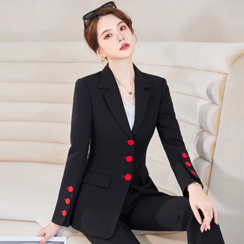 Women's professional suit, suit, flared pants, trousers, 2022 spring and autumn women's white-collar executive senior workplace