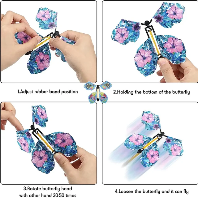 Wind Up Flying Butterfly Toy 4