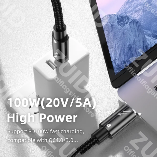Cable type c Thunderbolt 4/3 USB 100 40Gbps vers type-c PD USB-C W 5A 8K @ 60Hz – Image 3