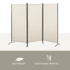 HOMCOM 6' 3 Panel Room Divider, Indoor Privacy Screen for Home Office, Beige 4