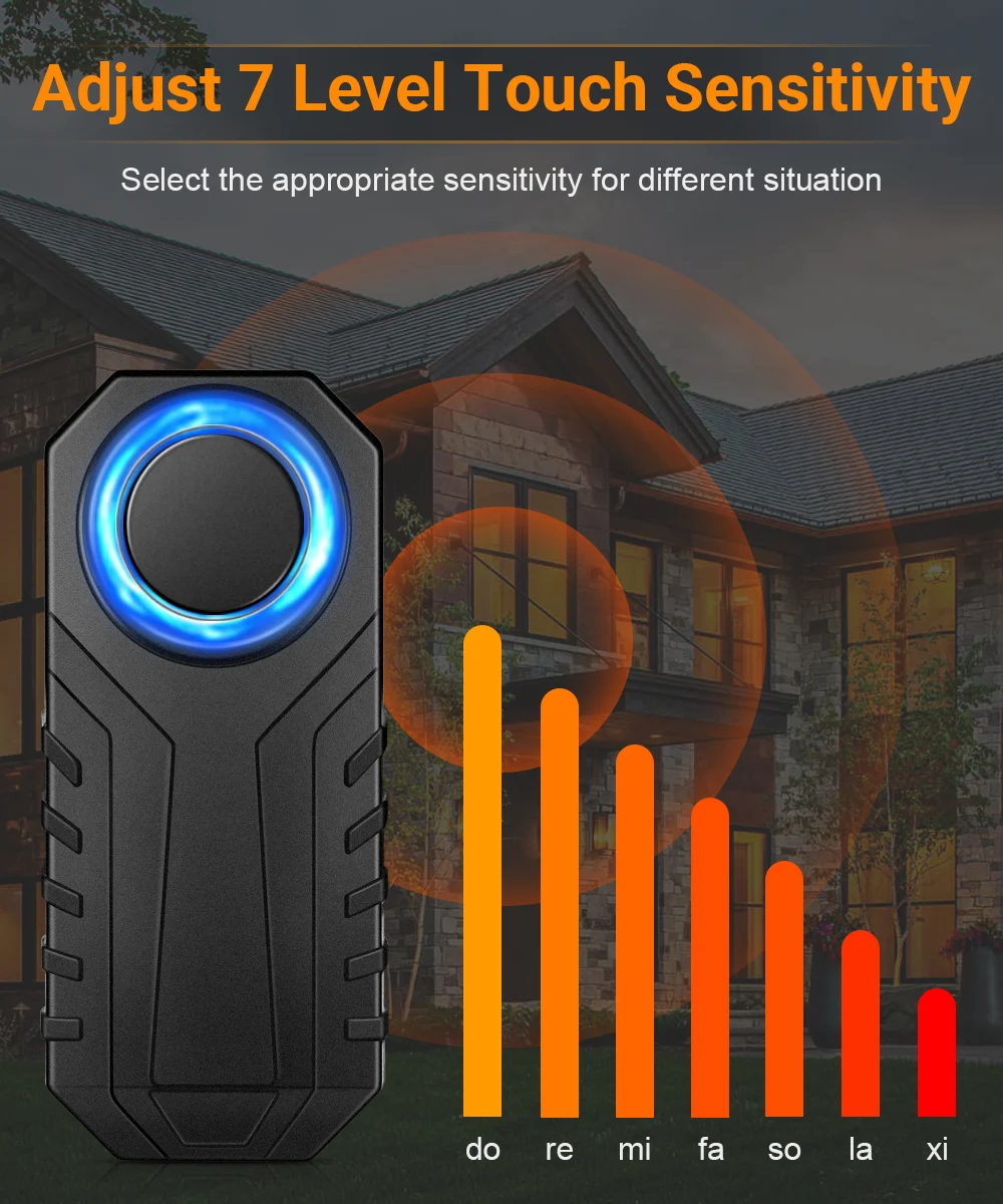 Motorcycle alarm,bike alarm,wireless vibration alarm,anti theft alarm Powstation Motorcycle Bike Alarm Wireless Remote Control Vibration Sensor Anti-theft 113dB Loud Waterproof Security Bike Alarm