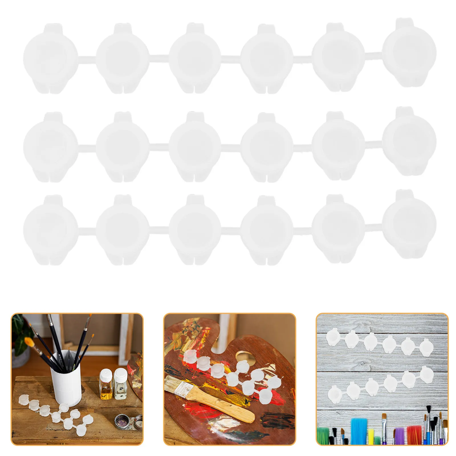 5Pcs 빈 페인트 컵 냄비 수채화 그림을 위한 투명 플라스틱 페인트 저장 용기 경량 소형 Pe 소재