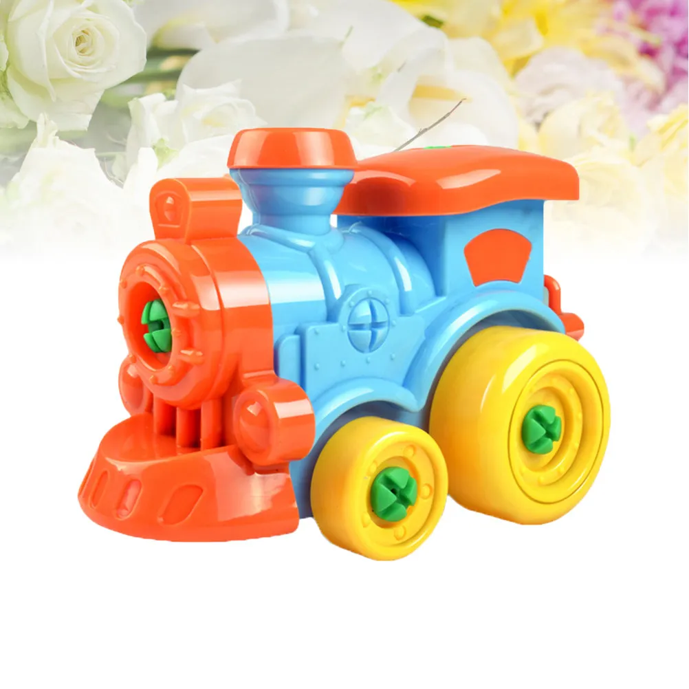 어린이 조립 분해 기차 교육용 DIY 조립 3D 퍼즐 어린이 조기 학습 빌딩 연습 선물