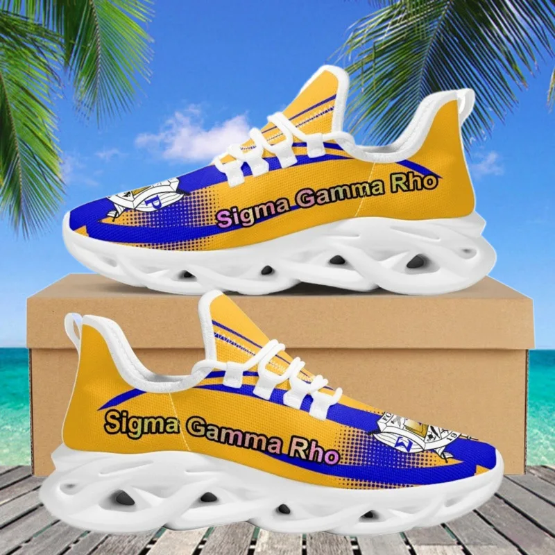 

Sigma Gamma Rho Sorority Print College Student Girls Flat 2023 Hot Sale Summer Running Shoe For Women Ladies Party Sneakers Gift