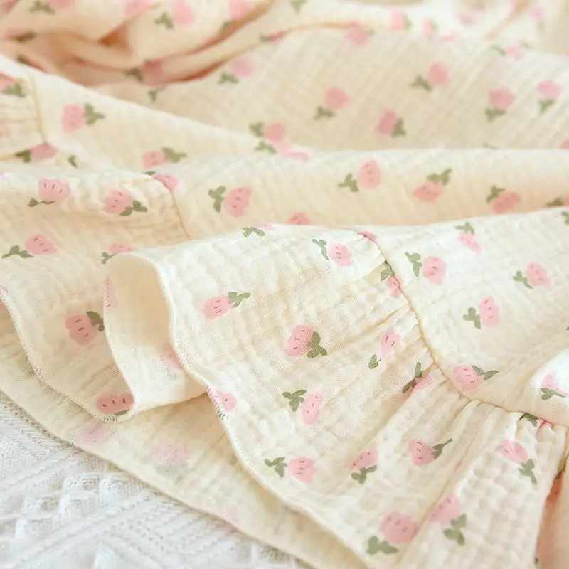 New Women's Mid-length Cotton Nightgowns Sweet Ladies Princess Style Long-sleeved Nightdress Loose Casual Maternity Sleepshirts