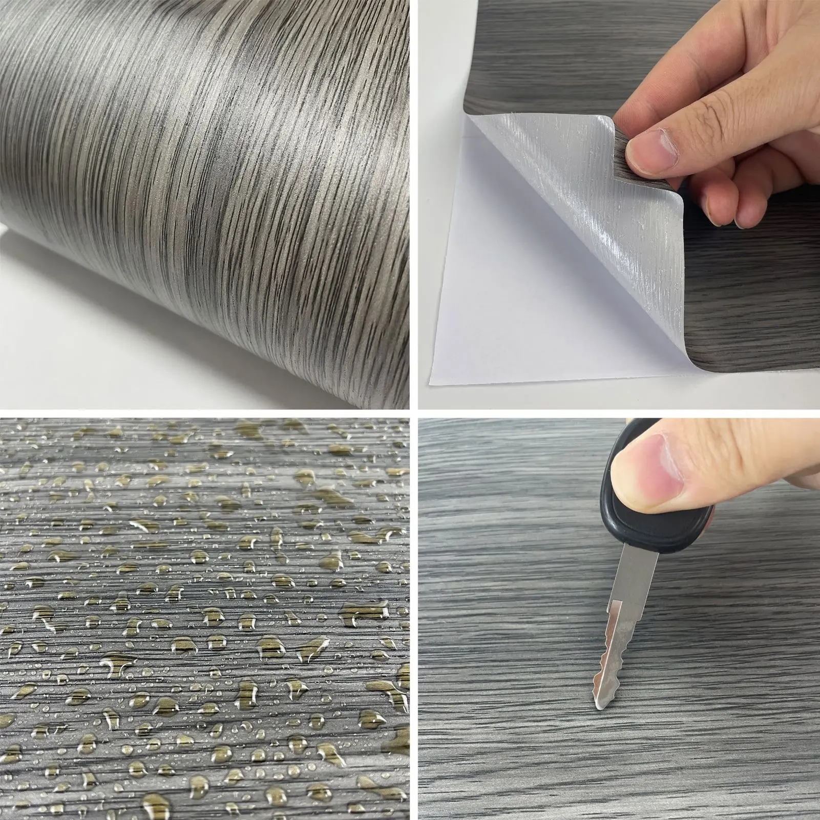 Self Adhesive Floor Sticker Peel and Stick Floor Tile 20x300cm Wood Grain Waterproof PVC Non Slip Self Adhesive Floor Sticker