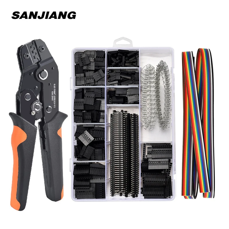 SN-28B Dupont Crimpzange 0,25–1 mm2/23–17 AWG 310/620/1550 Stück 2,54 mm Dupont WireTerminals Klemmsatz Anschlüsse Handwerkzeug-Set – Detail 1