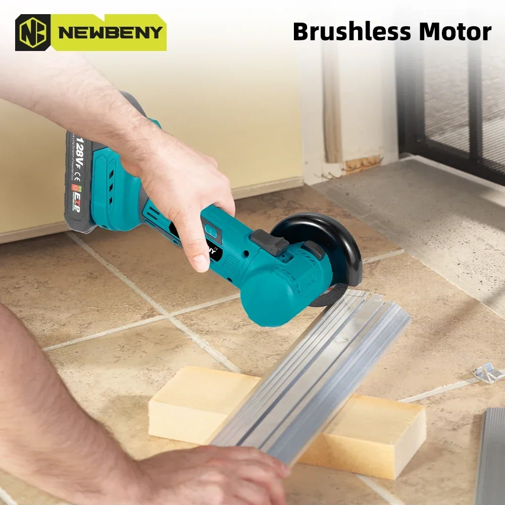 NEWBENY 3 Inch Mini Brushless Angle Grinder Household Cordless Grinding Cutting Woodworking Tool For Makita 18V-21V Battery 6