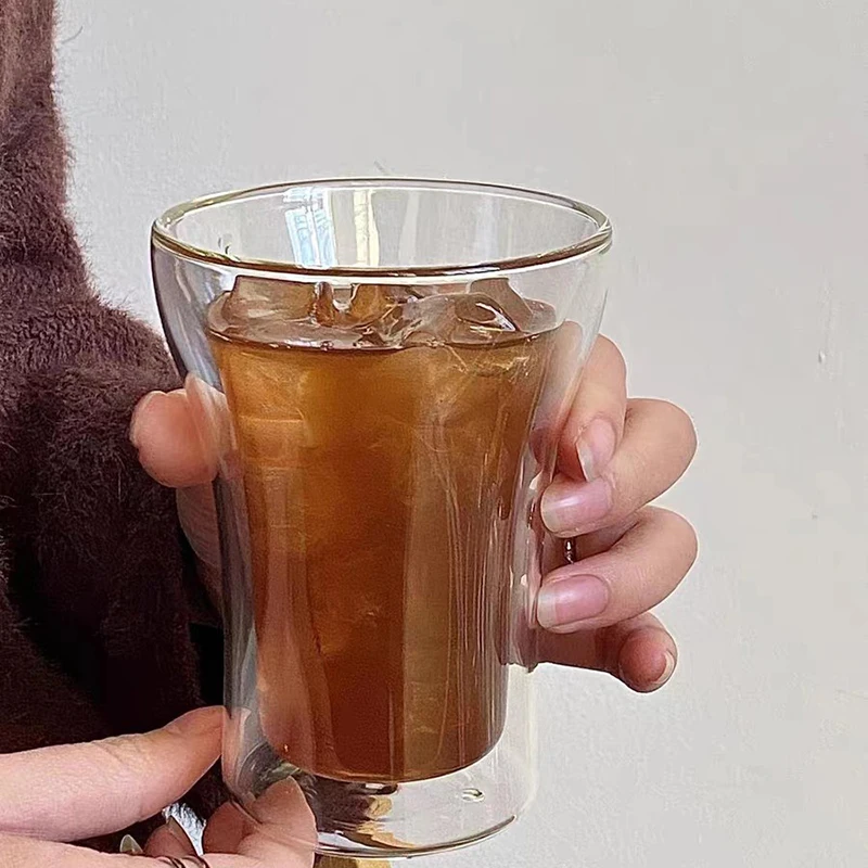 Double Layer Glass Coffee Cup Heat Resistant