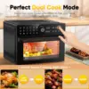 Extra Large Air Fryer, Toaster Oven Air Fryer Combo, 360°Hot Air Circulation for Healthier Food, 1800W Preset Dual Cook, 13"Pizz 5