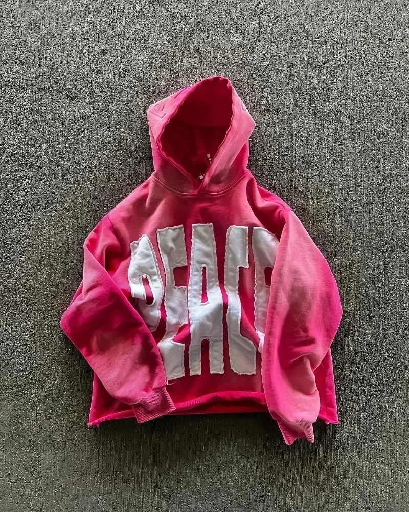 Harajuku Trend Retro Embroidery Unisex Hoodie - Casual Loose Fit Sweatshirt