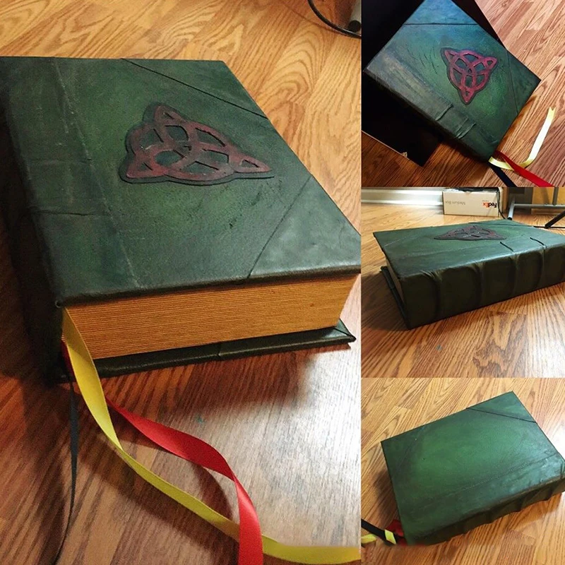 

Unique Book Of Shadows Green Cover Bound Journal Blank Lined Journal 350 Pages Spells Records Spellbook Retro Gifts
