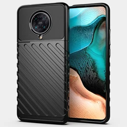 Luxury Shockproof Silicone Phone Case - Premium Protective Cover with Soft TPU - Redmi K30 Ultra (Black)