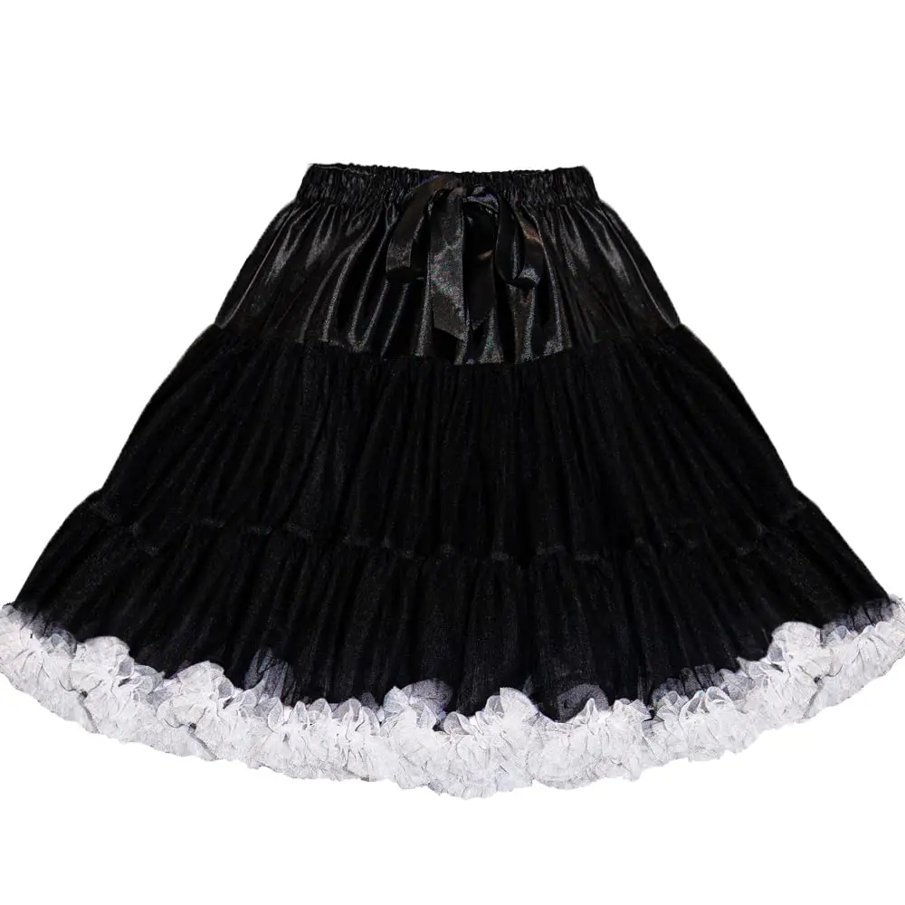 

Women's Elastic Waist Chiffon Petticoat Puffy Tutu Tulle Skirt Princess Ballet Dance Pettiskirts Underskirt