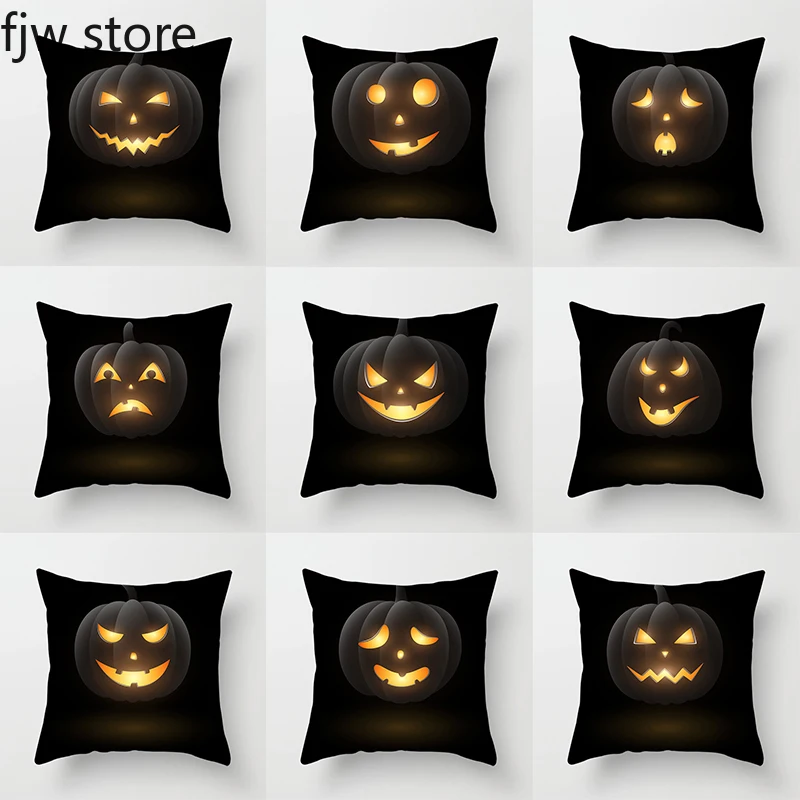 

Halloween Party Decoration Pillowcase Pumpkin Ghost Face Sofa Office Cushion Cover Dorm Bedroom Home Decor