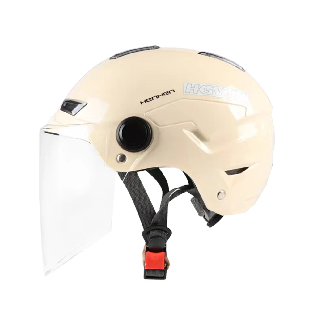 

Мотоциклетный шлем с отражающей наклейкой, прочный пластиковый, с регулируемыми прозрачными линзами, всесезонный