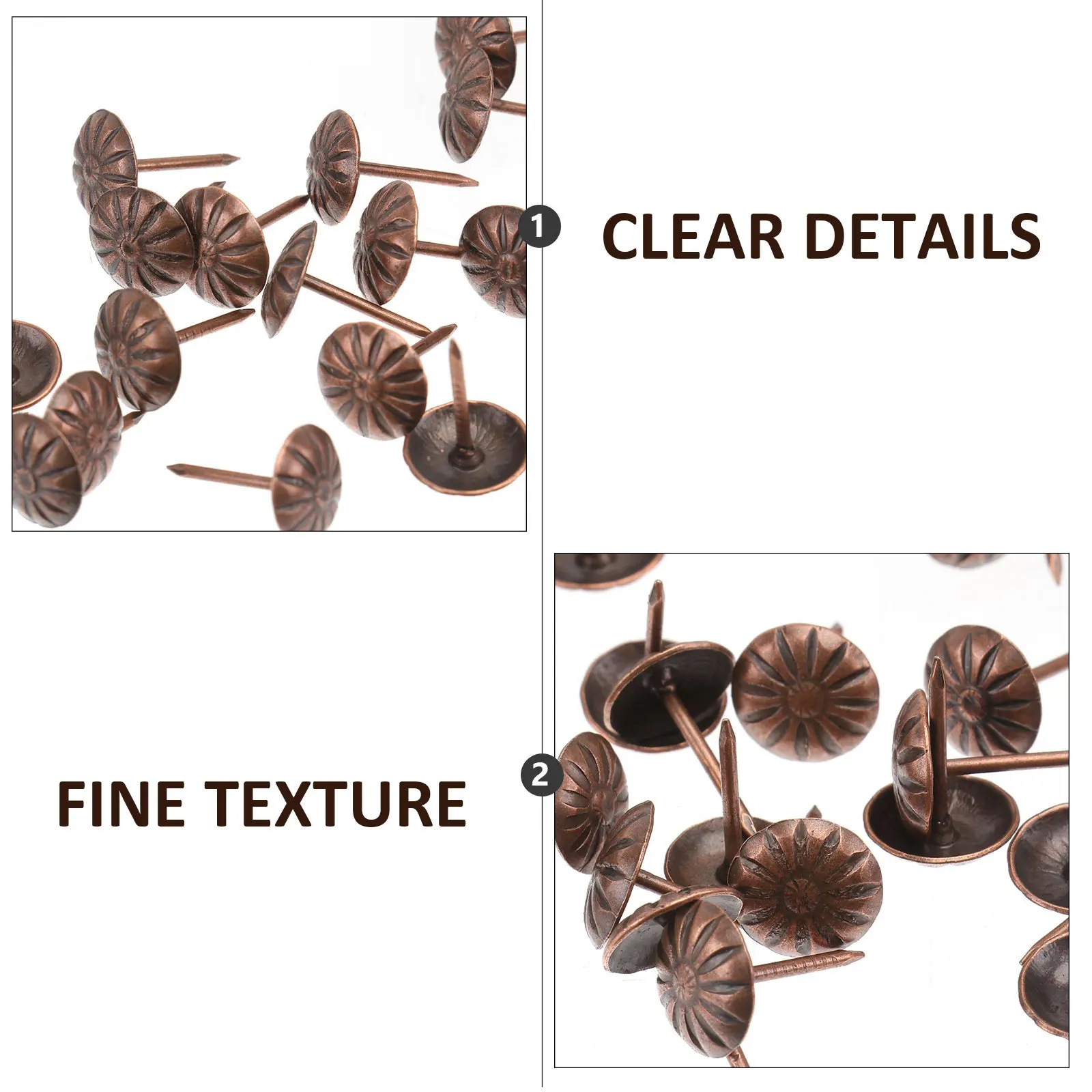 300Pcs 레드 브론즈 실내 장 못 가구 못 핀 홈 장식 소파 압정 가구용 장식 못