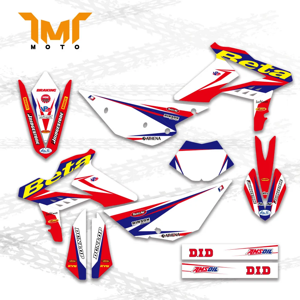TMT Style Team Graphics Decal Sticker Deco For Beta RR 2T 4T 125 200 250 300 350 390 430 450 2013-2017 2014 2015 2016 Decoration