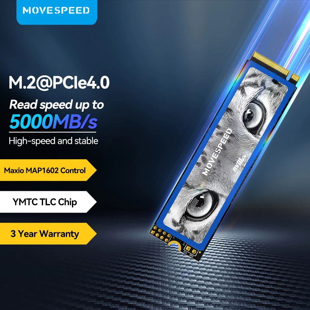 Movespeed Ssd Nvme M2 2280 5000 Mb/S 4Tb 2Tb 1Tb Disco Rigido Interno A Stato Solido M.2 Pcie 4.0 Ssd Drive Per Pc Portatile Ps5