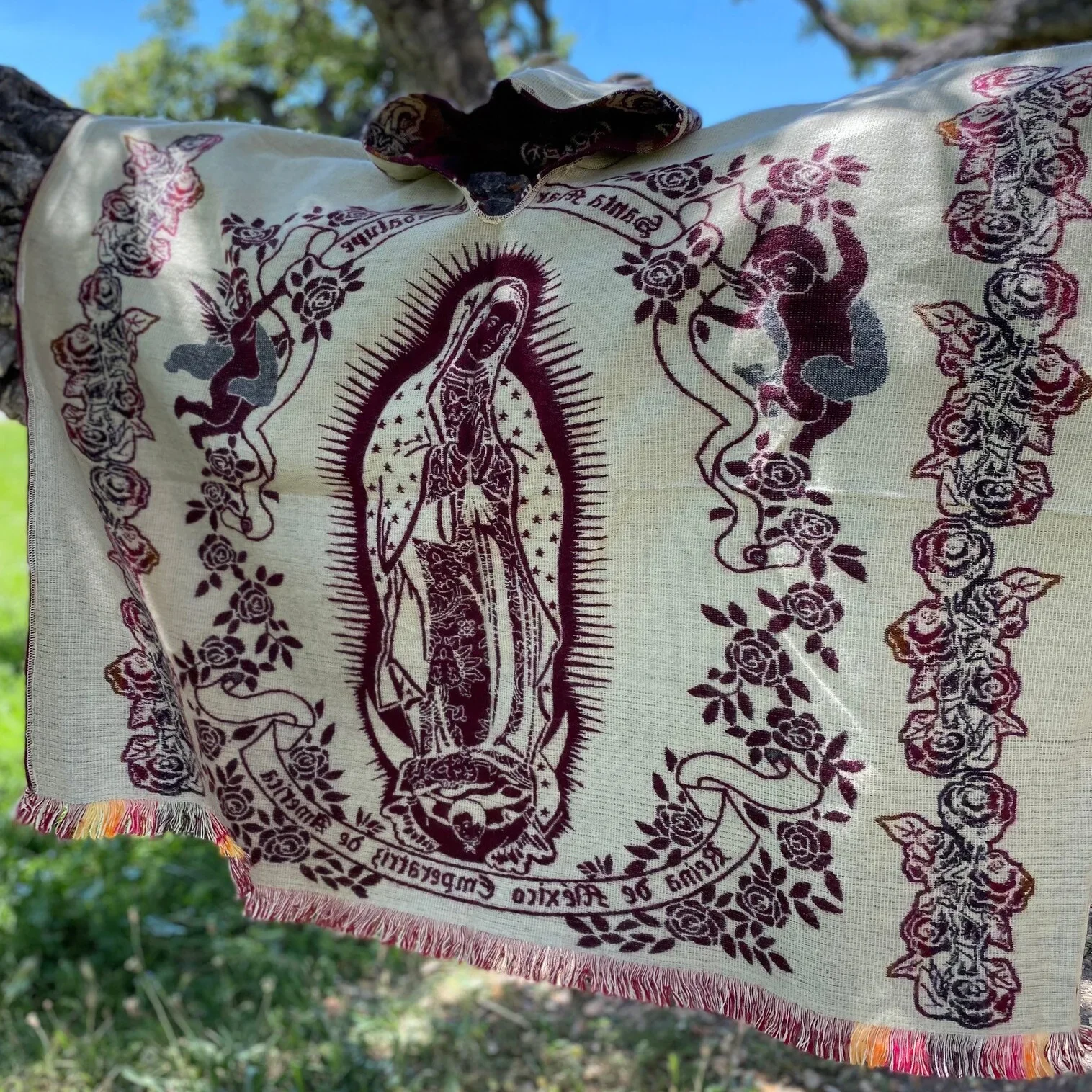 Our Lady of Guadalupe Hooded Shawl 2