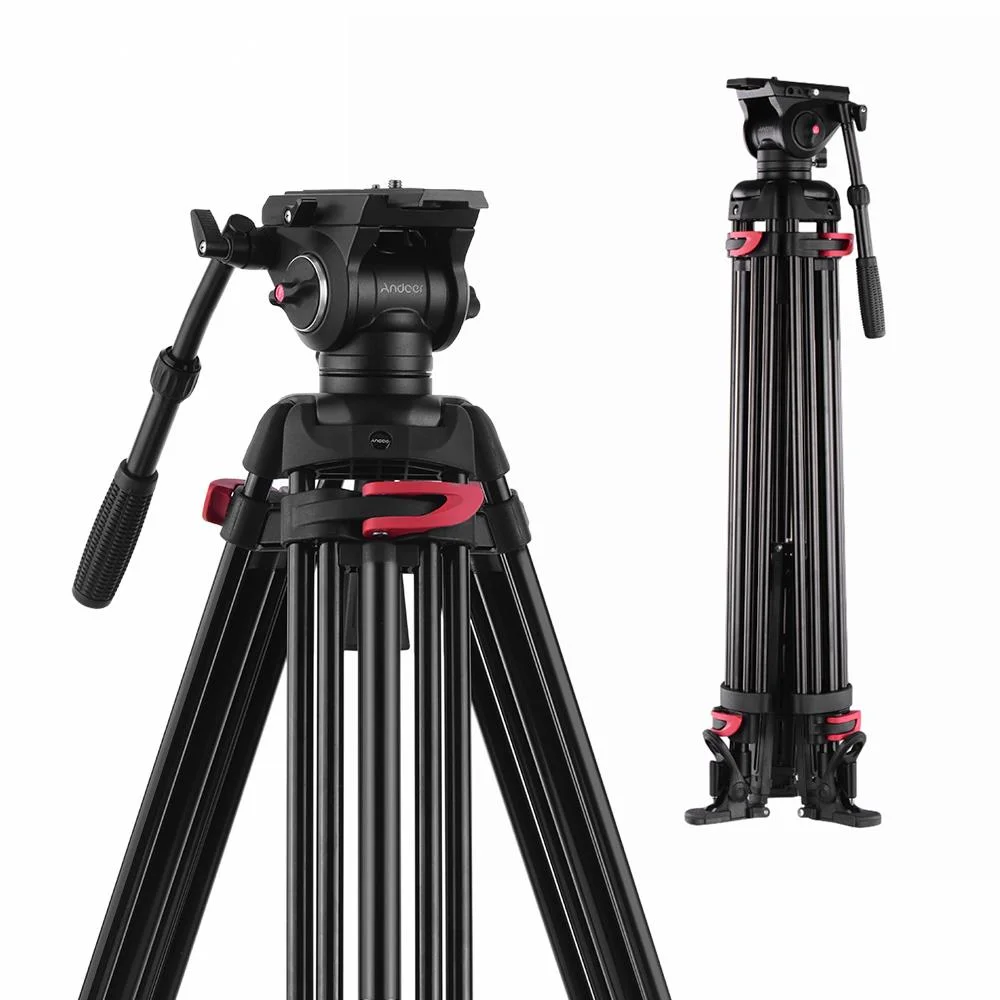 Andoer professional photography tripod aluminum alloy bracket 360 degree head suitable for Sony Nikon Canon camera |