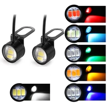  2pcs Eagle Eye Daytime Running Light LED Bright Light DRL Driving Reverse Backup Light Motorcycle Fog Lamp Headlight Taillight 