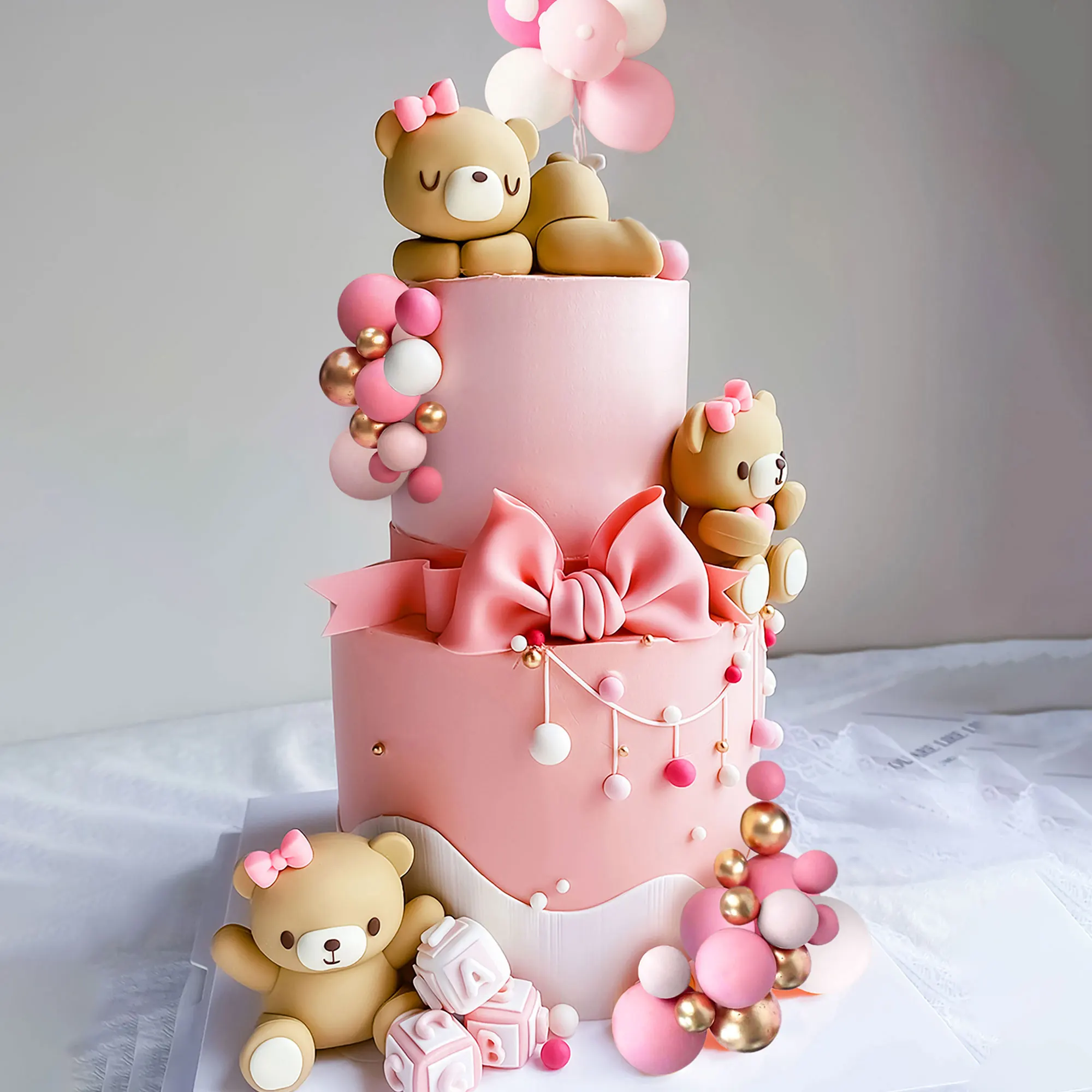 LaVenty, decoración de tarta de oso de peluche grande de lujo, oso de  peluche, decoración de despedida de soltera, decoración de pastel de  cumpleaños, pastel revelador de género - AliExpress, image size:2000x2000