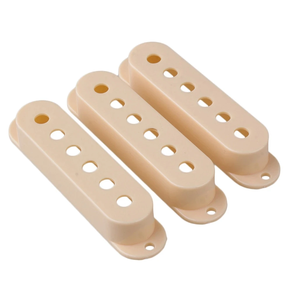 3Pcs Electric Guitar Single Coil Pickups Cover 50/52/52 white