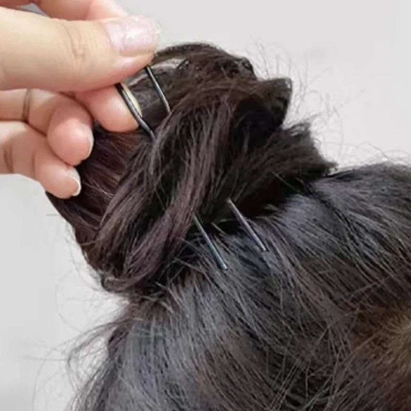 Minimalist Wear-resistant Hairpin Side Bangs Ripple Hairclip U-Shaped No Paint Peeling Hair Grip Non Fading Headwear Accessories