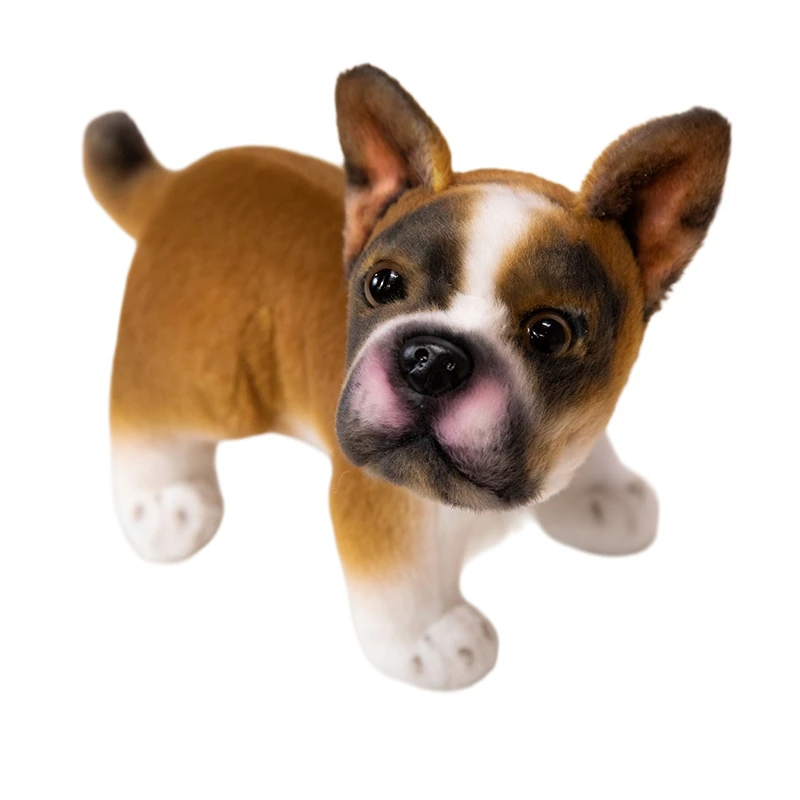 Cute 22cm Standing Bulldog Puppy Plush Toy – Adorable Turning Head Dog Plushie Birthday Gift