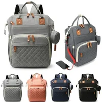 USB Mummy Bag Diaper Bag Baby Care Large Capacity Mom Backpack Mummy Maternity Wet Bags Waterproof Baby Pregnant Nappy Backpack 1