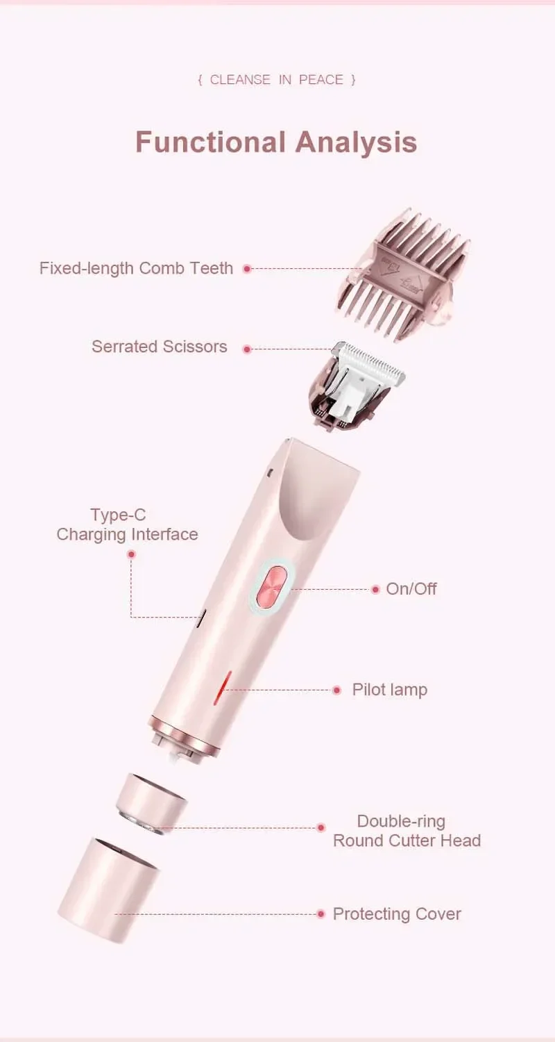 Elektrische dames scheerapparaat epilator voor benen oksels en bikini_voghion.com