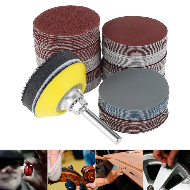 120Pcs 50mm Sandpaper Assortment 603000 Grit Sanding Disc Pad Set