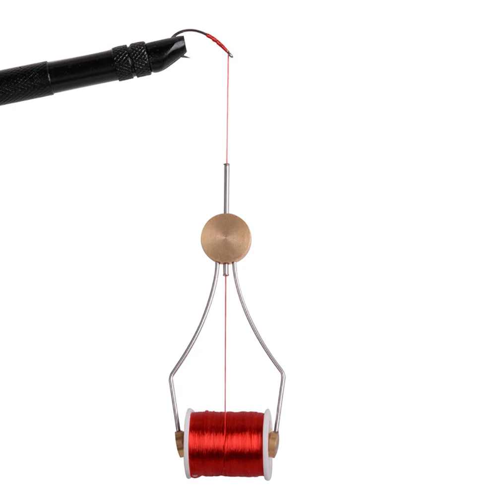 Rotary Fly Bindeschraubstock Kit mit Spulenhalter Einfädler Peitsche Finisher Bodkin Hackle Zange für Jigging Köder Fliegenfischen Tackle – Detail 6