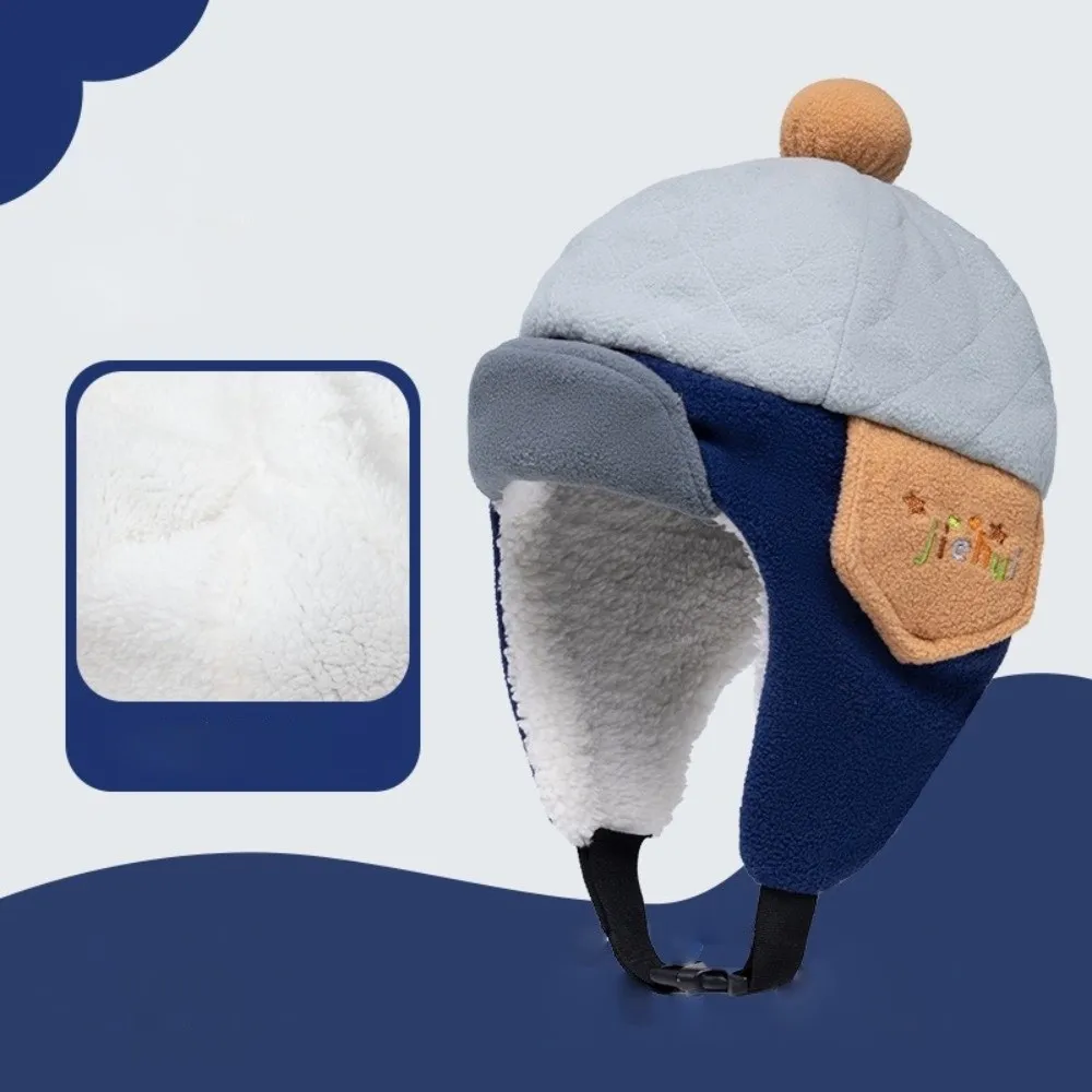 Polar Fleece Windproof Hooded Hat for Kids Outdoor Cycling Skiing