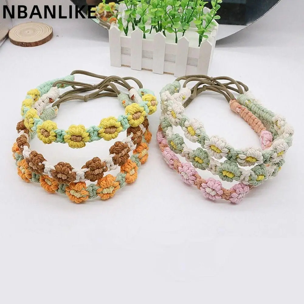 Bohemian Style Braided Headband Ethnic Style Small Daisy Elastic Hair Band Hair Accessories