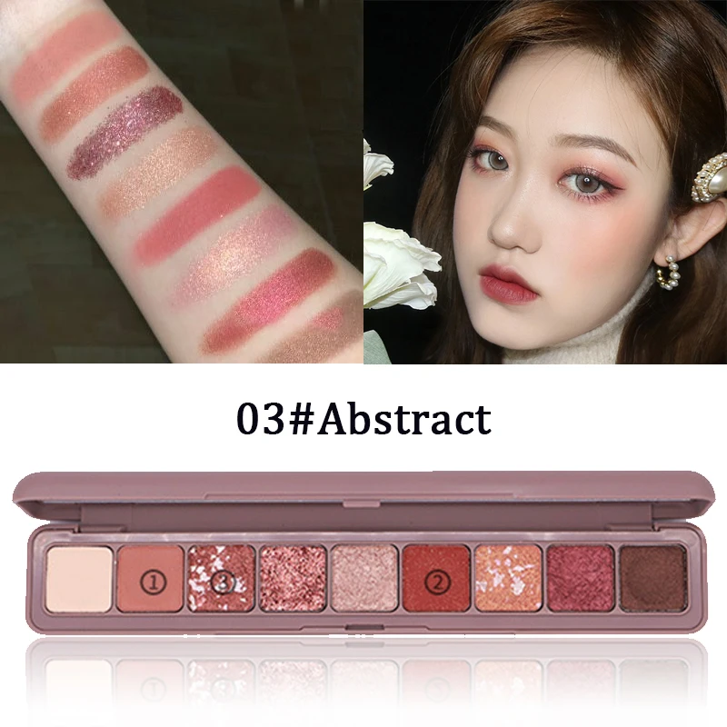 Fashion Eyeshadow Palette 9 Colors Matte Eyeshadow Palette Glitter Eye Shadow Makeup Earth Color Nude Beauty Cosmetics